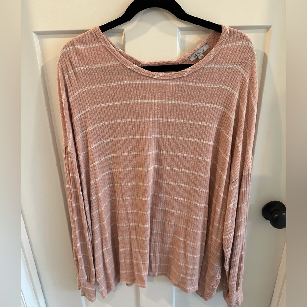 White Birch Pink/White Stripe Long Sleeve